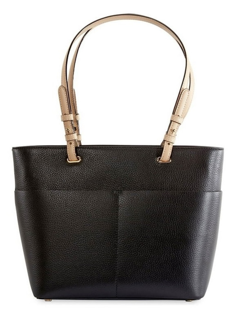 Michael Kors Bedford Medium Pebbled Leather Tote-Black Bag - Picture 14 of 15